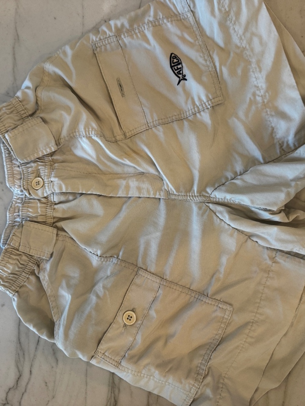 Boys Aftco Orginial Fishing Shorts 26 Natural